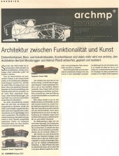 Dornbirner Anzeiger 10/2007 | Architektur zwischen Funktionalität und Kunst